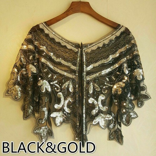 Damen pailletten umhang bolero - damen,
