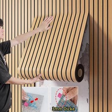 3D Wandsticker Holzoptik Selbstklebend Tapete 60/40x300cm Holzoptik Wandpaneele