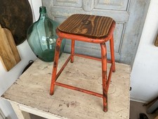 C0023 Alter Industrie Hocker Werkstatthocker Bauhaus Industrial Vintage RETRO