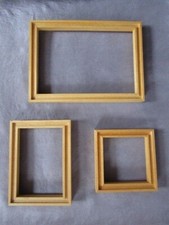 3 Bilderrahmen Holz Klein