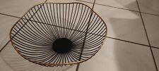 Deko Draht Korb gold schwarz : B 32xH13 cm Metallkorb Drahtkorb Korb