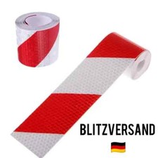 Reflektorfolie Reflektorband Selbstklebend Warnaufkleber Rot Weiß 3Mtrx5cm