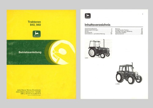 John deere traktor 840 940 - john,