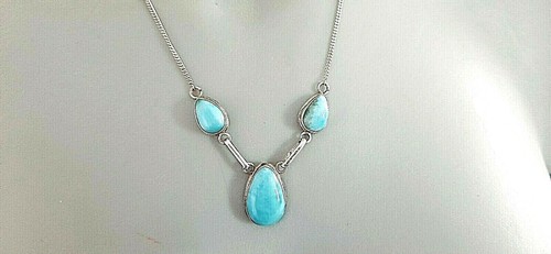 Silber collier larimar - silber, °