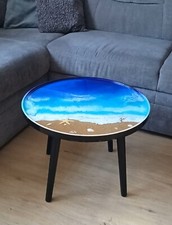 Couchtisch holz Epoxidharz (50 cm Durchmesser)