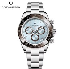 Pagani Design PD-1664 ICE Blau Chronograph VK63 40mm Saphir Neu Box