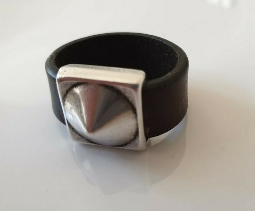 Lederring mit ringperle - lederring, in