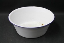 1 x alte Schüssel Emaille Emailleschüssel Vintage weiß Deko Pflanzschale