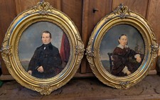 Paar Ölbilder Frau und Mann