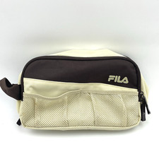 FILA Kult Kulturtasche | 32x20 cm | Vintage Waschtasche | Braun Beige Retro Bag