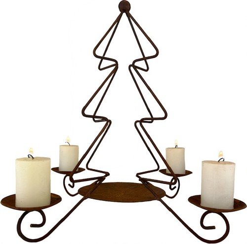 Adventskranz tannenbaum mit - tannenbaum,