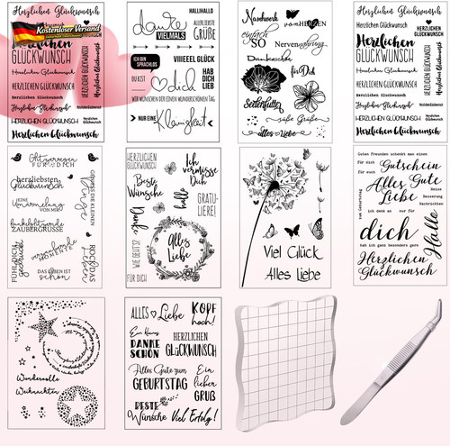Silikonstempel set für - set,