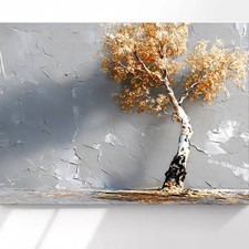 Leinwandbild XXL Baum Gold