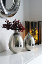 Dekovase 2er Set Aluminium Ei