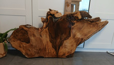 Deko WURZELHOLZ WALNUSS Baumscheibe Brett Bohle Nussbaum ca130x62x4,5cm Tisch