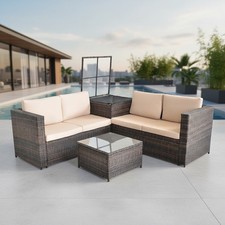 Gartenmöbel Sitzgruppe Gartenlounge XXL Set Polyrattan Sitzgarnitur Sitzecke