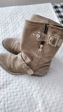 Super Cowboystiefel , echt Wildleder, Gr. 37 beige, ungefüttert!