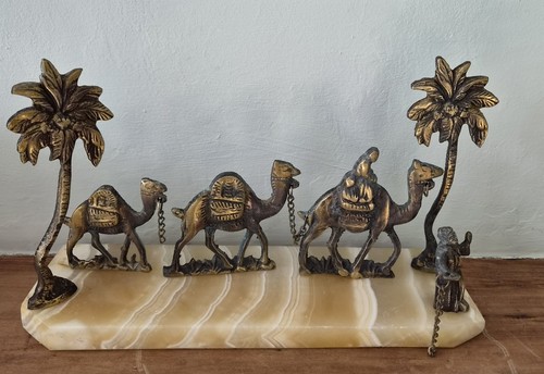 Vintage statue messing - messing, palme