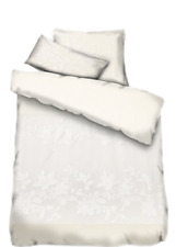 JERYMOOD Wendebettwäsche Blumen Beflockung Mikrofaser Jersey Einzelbett, 4tlg.