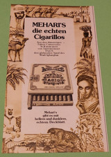 23. MEHARI´S Zigarren Cigarillos Werbeanzeige Werbung Reklame 1982