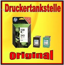 Original HP Nr. 343 338 Super Sparpaket PSC 1510 1600 1610 2350 2355 Deskjet NEU