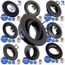 GU10 Einbaustrahler Schwarz Einbauleuchte Bad Einbaurahmen Einbau Deckenspot