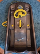 Bob Schlitten Schneebob Rodel Mit Lenkung Grau