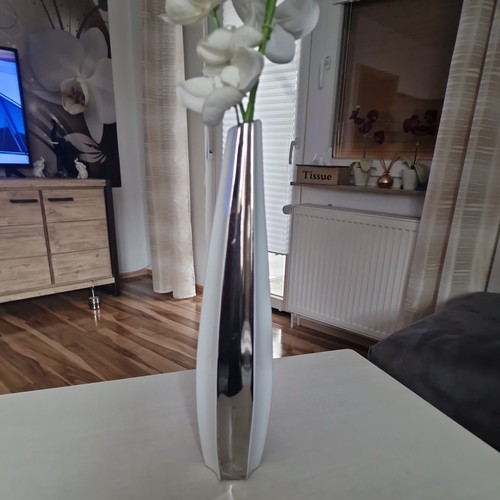 Bodenvase 41cm weiss - 41cm.,