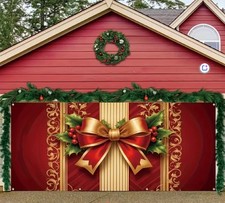 Weihnachtsbogen Rote Festliche Garage Tür Banner Gewebe Outdoor Hintergrund