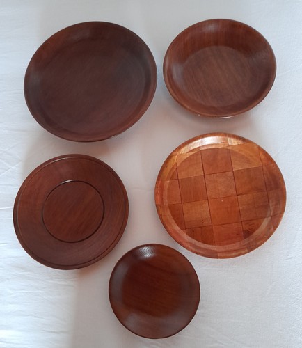 Holzteller rund teils - holzteller, rund,
