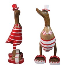 Holz ente lauf - 2x,