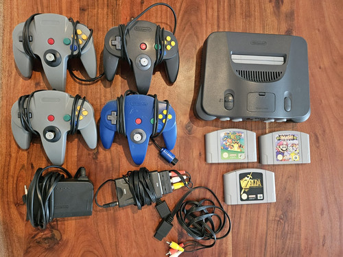 Nintendo grey n64 - nintendo,