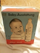 Schott Jenaer Jena-er Glas Baby Ausstattung in OVP 2 Flaschen Schüssel Deckel 