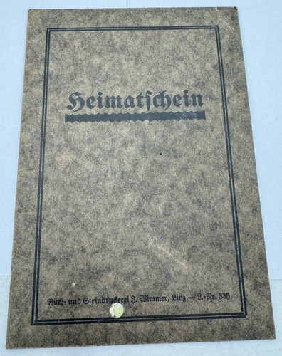 Heimatschein dokument - heimatschein,