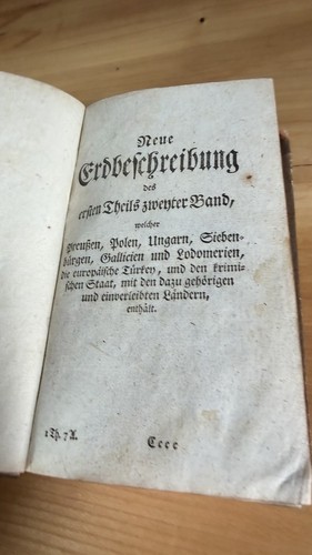 Erdbeschreibung 1777 antik - erdbeschreibung, ca.1777