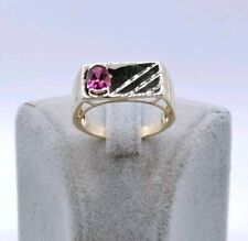 Ring Gold 375er mit Tourmalin 9 Karat Goldring Siegelring 