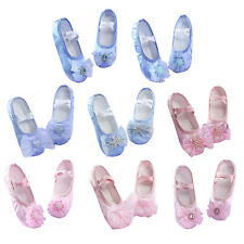 DE Kinder Mädchen Ballettschuhe Ballerinas Schuhe Band Tanzschuhe 1 Paar Zubehör