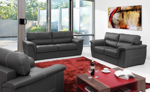 Leder design couch - leder,
