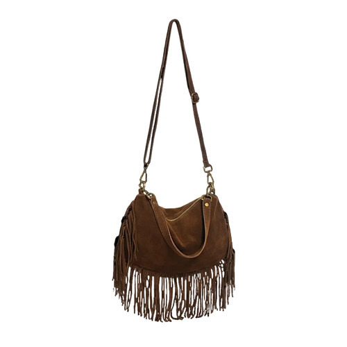 Wildledertasche mit fransen - mit,