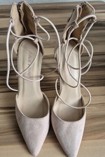 Public Desire Wildleder Pumps Stilettoabsatz High Heels Gr. 37 Beige/ Rosa 