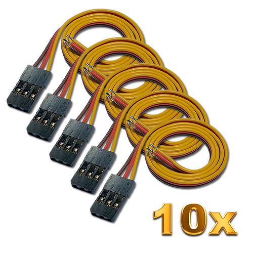 10x graupner servokabel - jr,