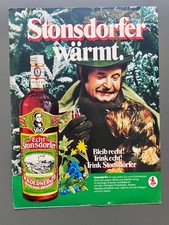 Echt Stonsdorfer Bleib recht! Trink echt! 1975 Vintage Ad Werbung Reklame