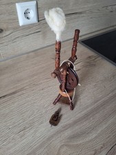 Kleines Deko Spinnrad, 34cm Hoch, Mit Kurbel, Holz