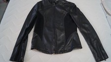 Frauen Kunst Leder Jacke Kunstlederjacke Damen Schwarz
