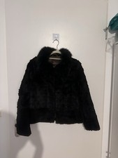 Vintage Fuchspelz-Kragen Kaninchenpelz Jacke