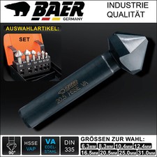 VA Kegelsenker Baer HSSE Edelstahl Senker 90 Grad  Satz Entgrater Ansenker
