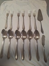 Antikes Besteck-Set – Bruckmann & Söhne, 90er Silberauflage (14 Teile)