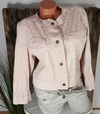NEU ITALY COOLE SOMMER KURZ JACKE BOLERO LOCHMUSTER ALTROSA XL 40 42