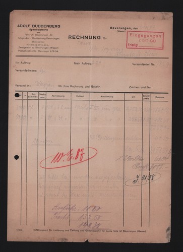 Beverungen rechnung 1943 - rechnung,