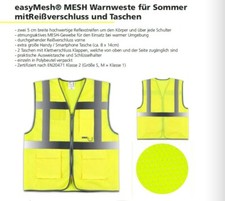 Mesh Warnweste Reißverschluss